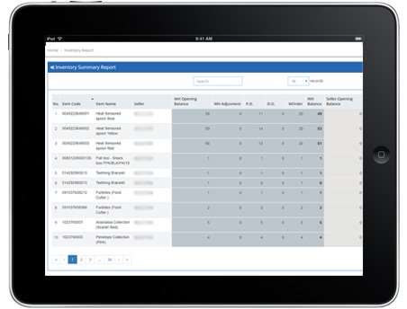 through inventory management software can track purchase order, delivery order and status of order.